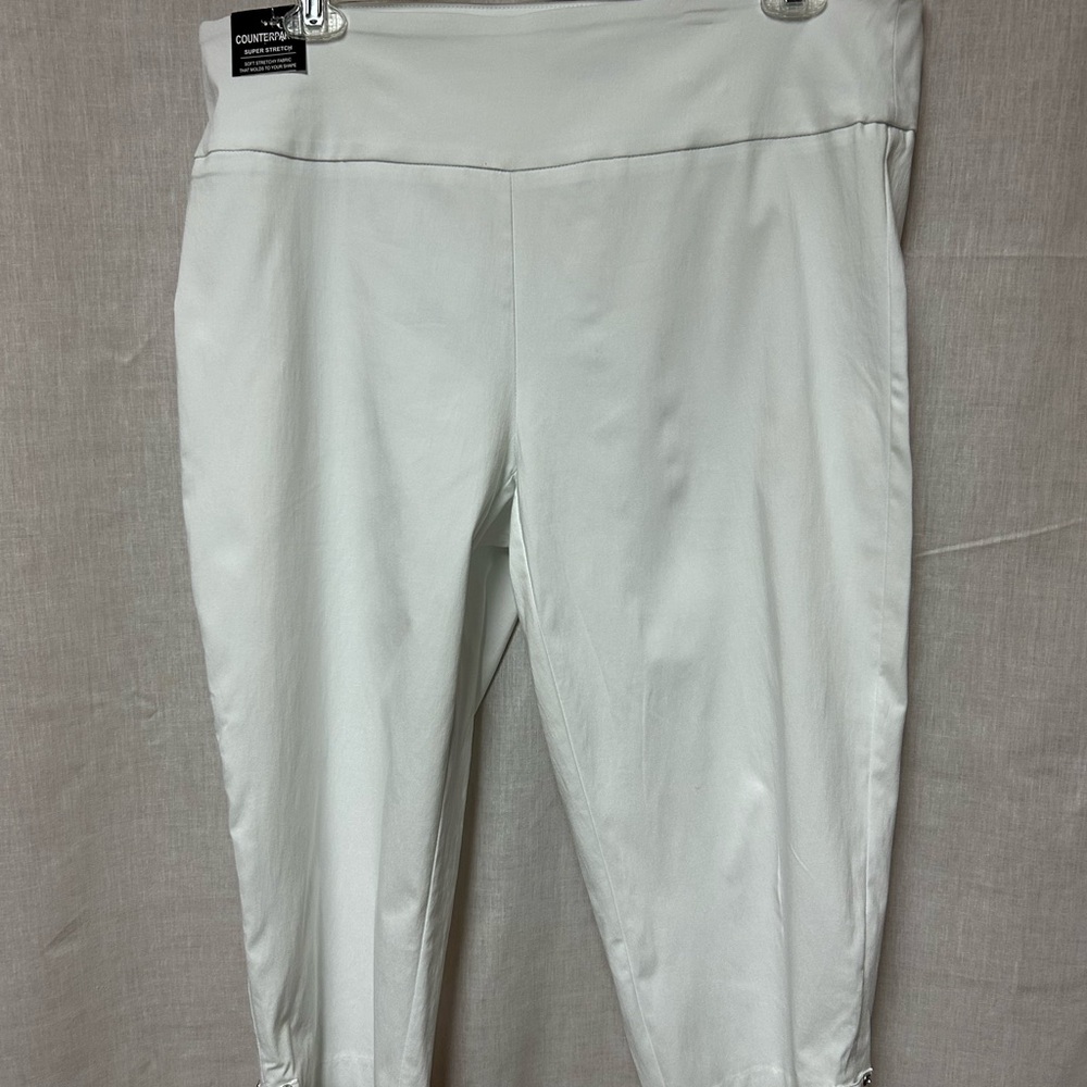 NWT Women's White Pants capris size 2X Counterpart Quality cruise lake picnic